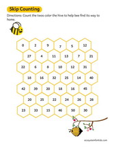 Skip counting puzzle worksheet free